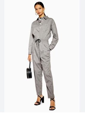 TOPSHOP Women's Grey Boiler suit/Jumpsuit Size 8